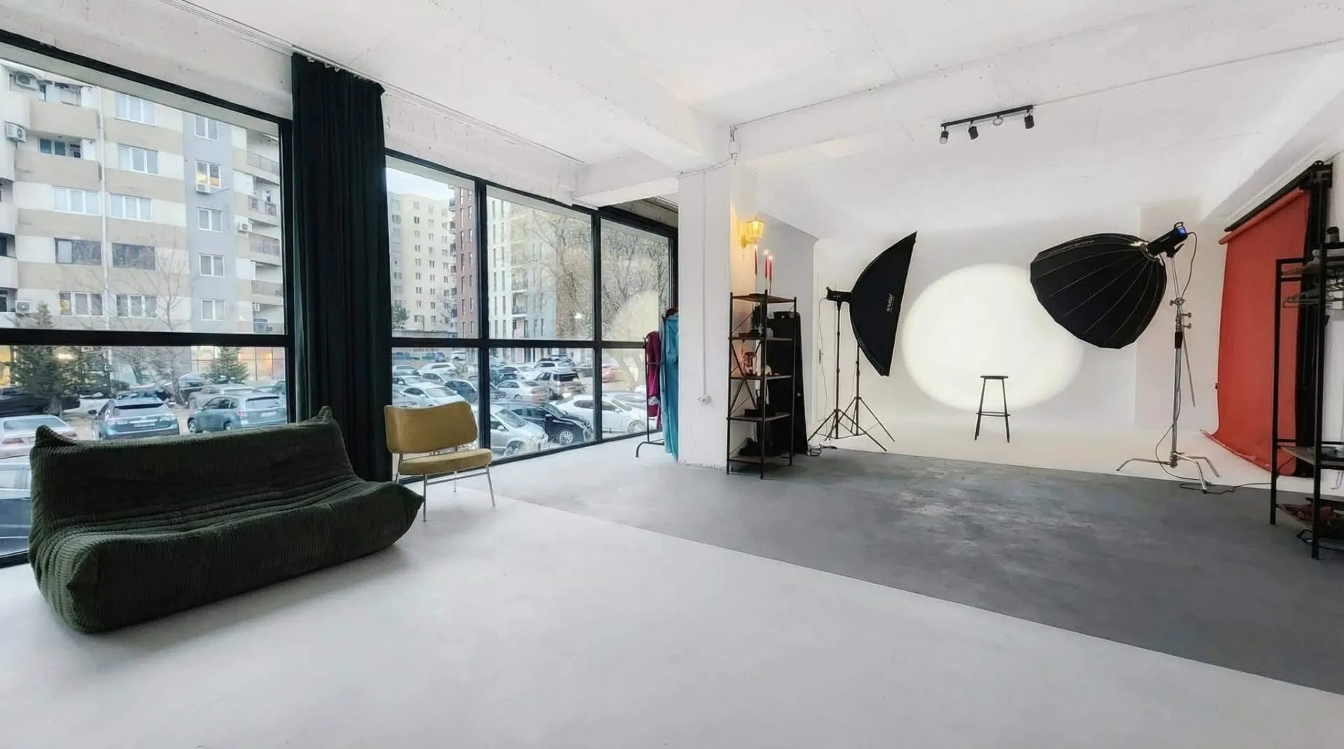Creator Photo Studio interior — professional lighting setup in Tbilisi