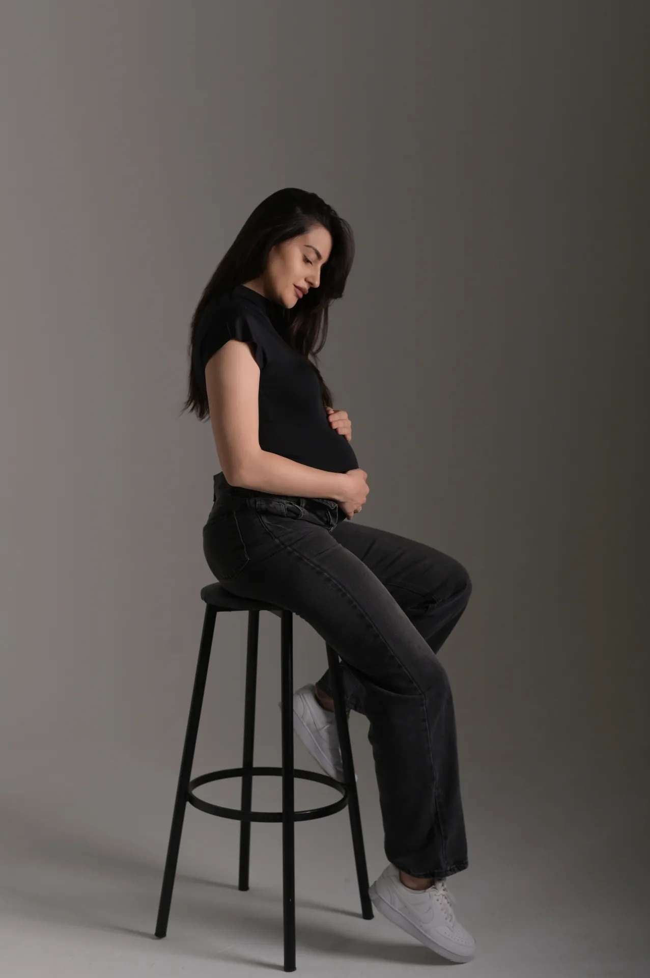 Studio portrait photography in Tbilisi — natural light setup